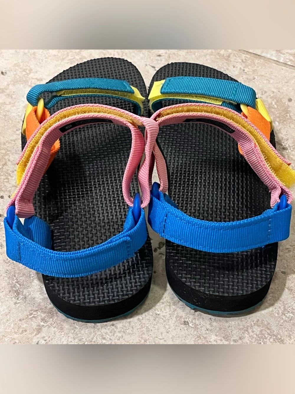 Teva Kid's Original Universal Sandals - 90s Multicolor - Kids Youth Size 2 - EUC